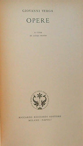 Giovanni verga opere prima - verga,,